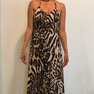 Xhilaration (L, M fit) Leopard Print Maxi Dress